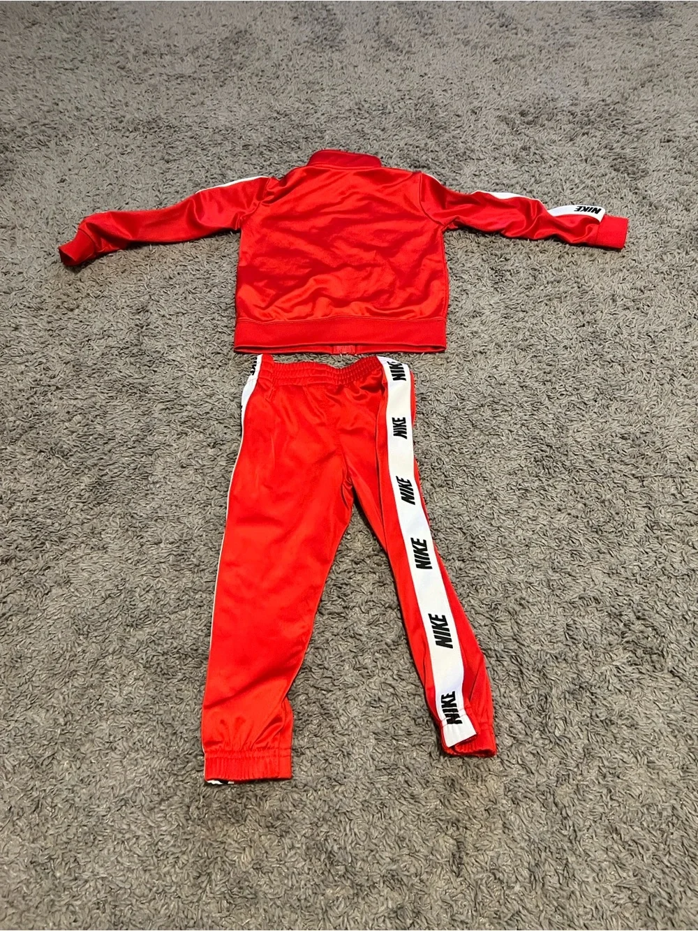 Nike Red Kids' Zip Jacket with Black Zipper Detail - Picture 2 of 5